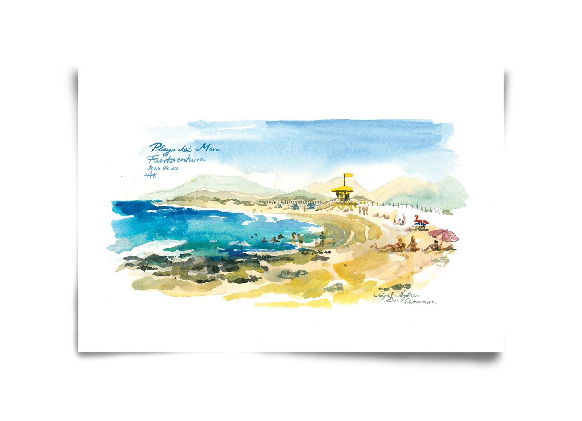 PLAYA del MORO, Fuerteventura, Canary Islands - 2023.04.30., 45x30 cm, Keret nélkül
