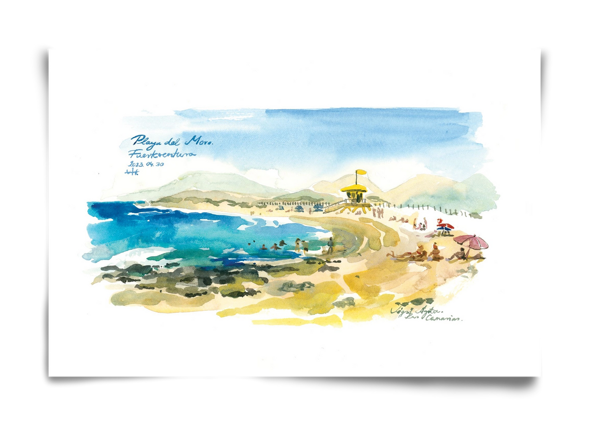 PLAYA del MORO, Fuerteventura, Canary Islands - 2023.04.30., 60x40 cm, Keret nélkül