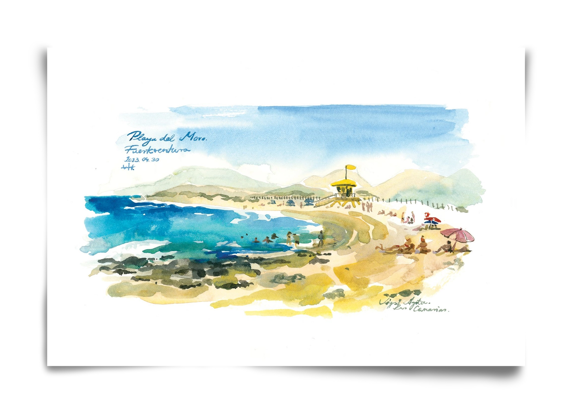 PLAYA del MORO, Fuerteventura, Canary Islands - 2023.04.30., 60x40 cm, Keret nélkül