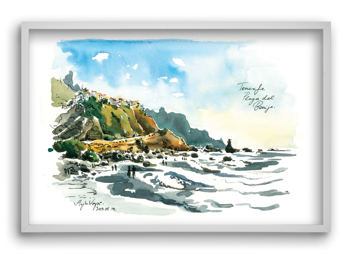 PLAYA del BENIJO, Tenerife, Canary Islands - 2023.05.14., 60x40 cm (60x40 cm), Fehér keret