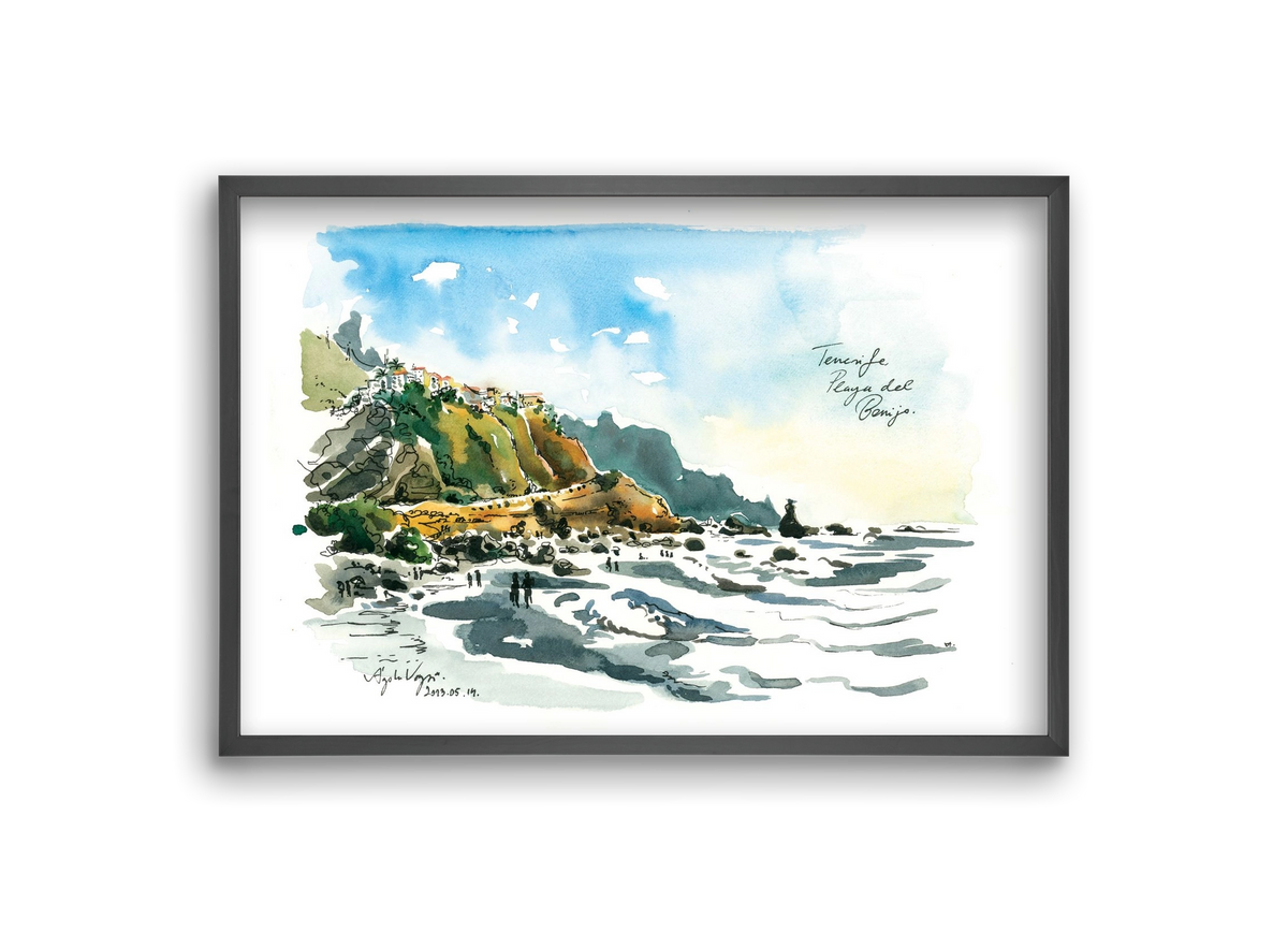 PLAYA del BENIJO, Tenerife, Canary Islands - 2023.05.14., 30x20 cm (30x20 cm), Fekete keret
