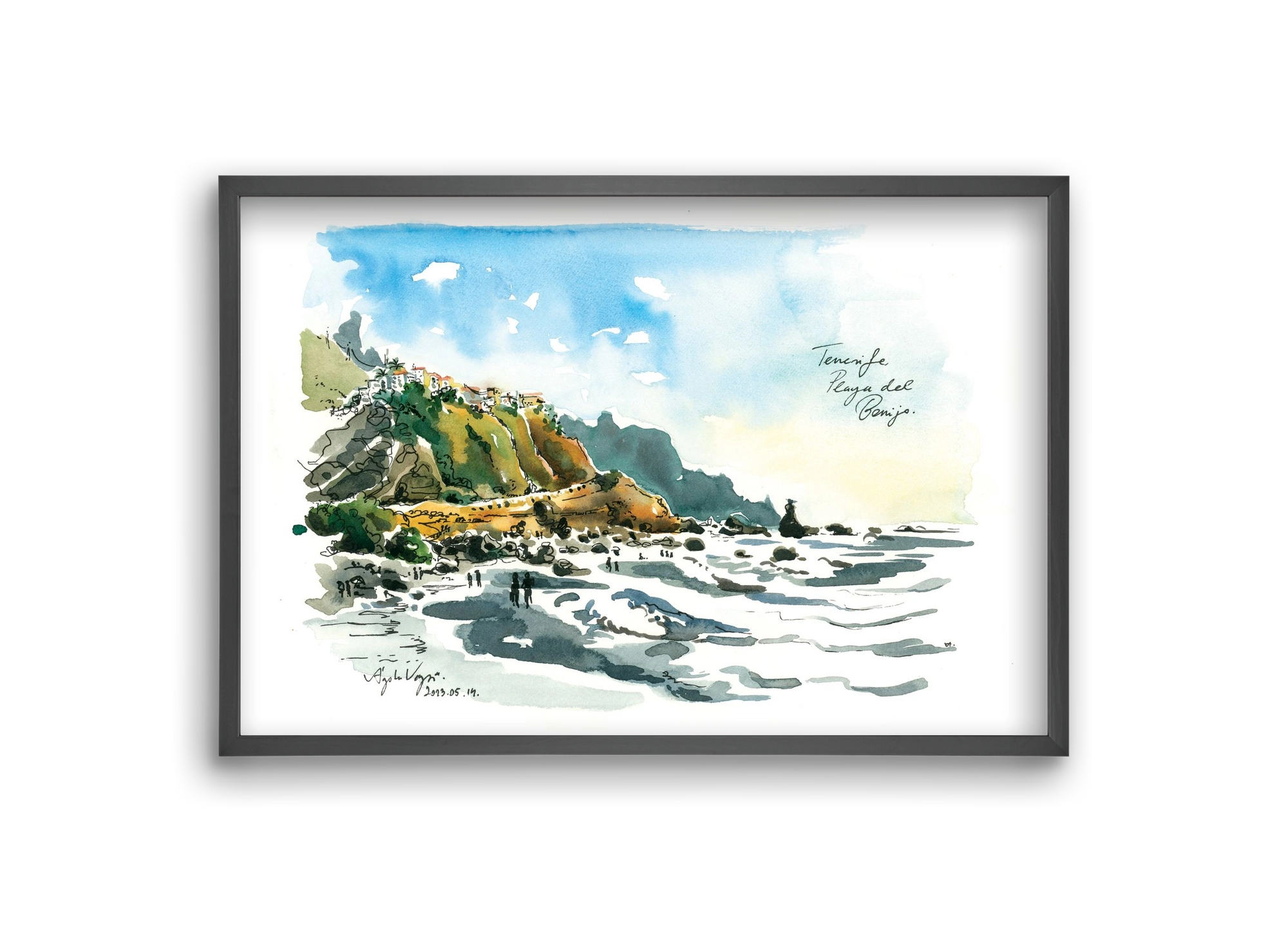 PLAYA del BENIJO, Tenerife, Canary Islands - 2023.05.14., 30x20 cm (30x20 cm), Fekete keret