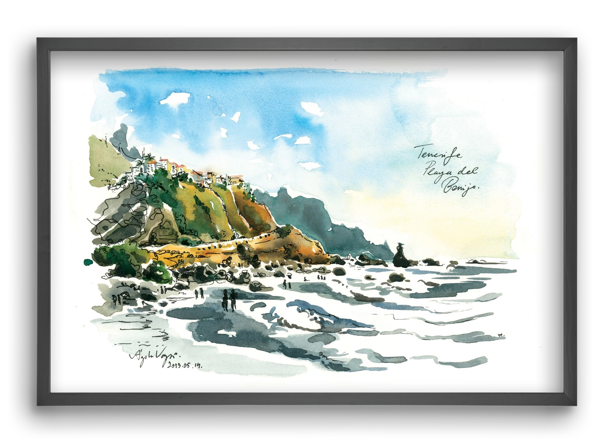 PLAYA del BENIJO, Tenerife, Canary Islands - 2023.05.14., 60x40 cm (60x40 cm), Fekete keret