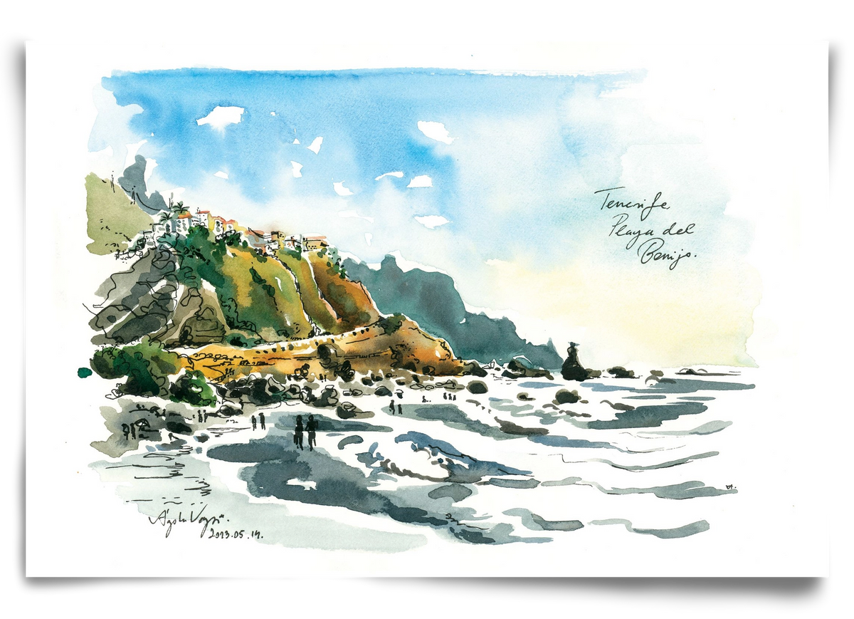 PLAYA del BENIJO, Tenerife, Canary Islands - 2023.05.14., 90x60 cm, Keret nélkül