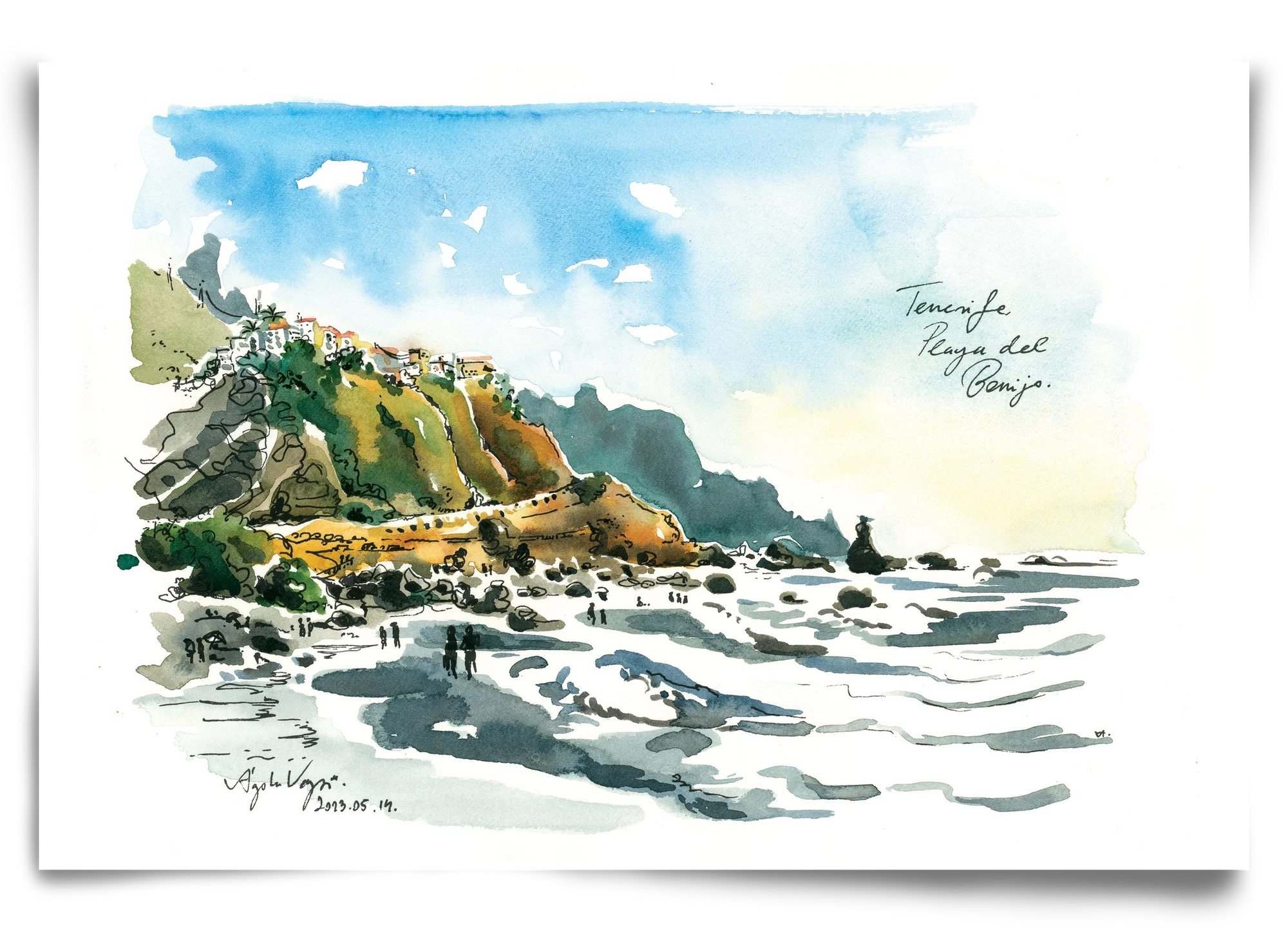 PLAYA del BENIJO, Tenerife, Canary Islands - 2023.05.14., 90x60 cm, Keret nélkül