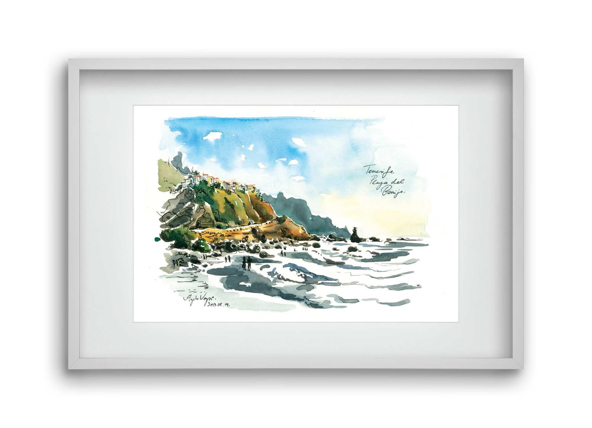 PLAYA del BENIJO, Tenerife, Canary Islands - 2023.05.14., 45x30 cm (30x20 cm), Fehér keret, paszpartuval