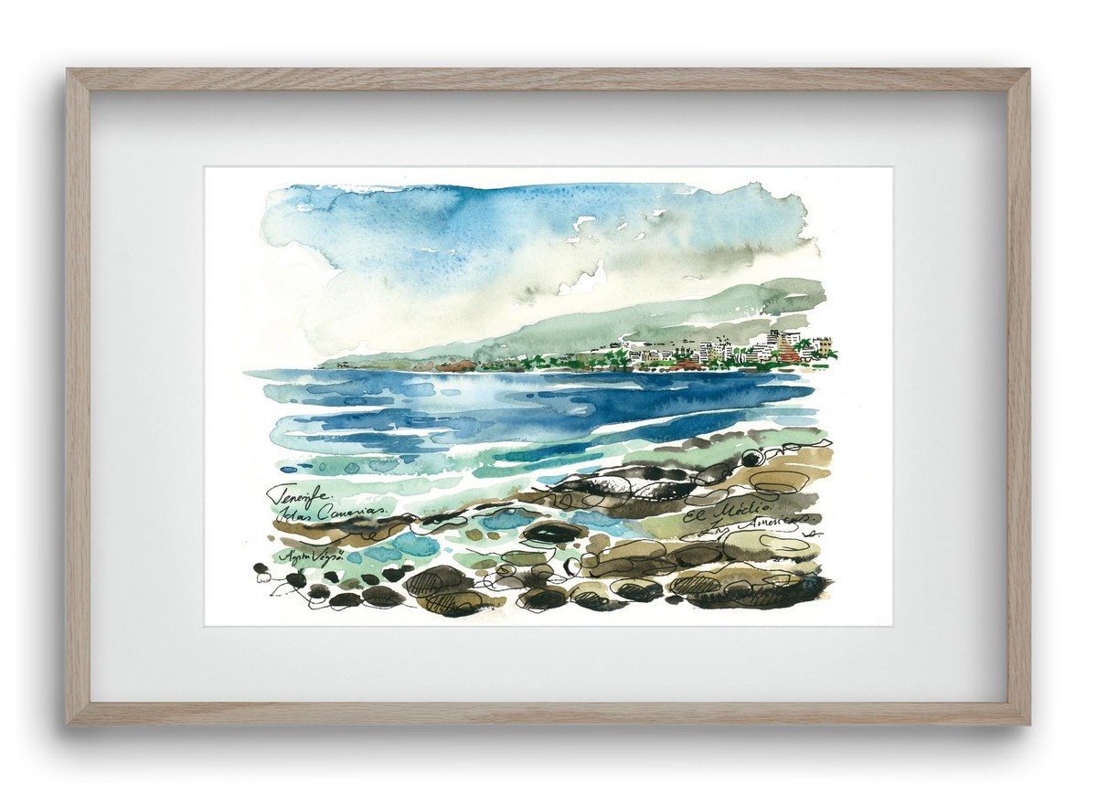 Las Americas, Tenerife, Canary Islands - 2023.05.19., 60x40 cm (45x30 cm), Tölgy keret, paszpartuval