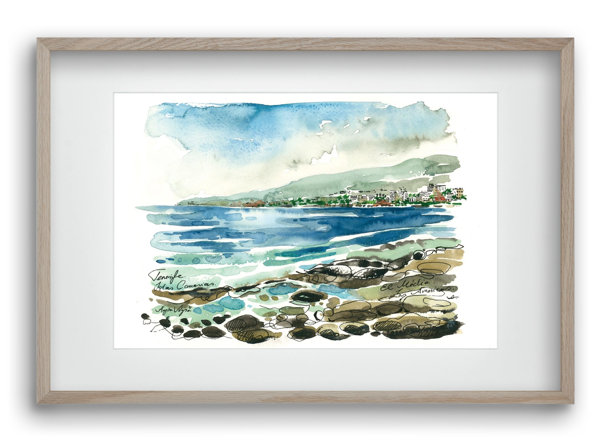 Las Americas, Tenerife, Canary Islands - 2023.05.19., 60x40 cm (45x30 cm), Tölgy keret, paszpartuval