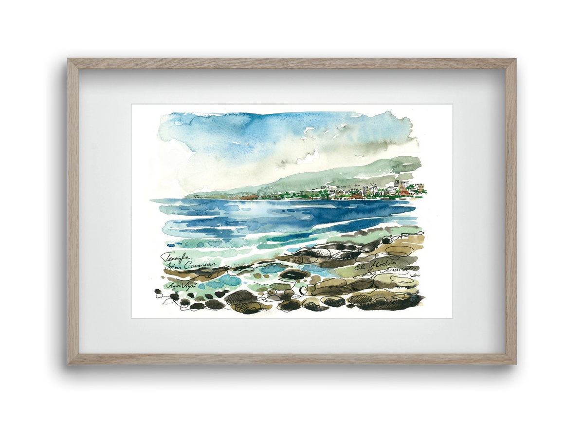 Las Americas, Tenerife, Canary Islands - 2023.05.19., 45x30 cm (30x20 cm), Tölgy keret, paszpartuval