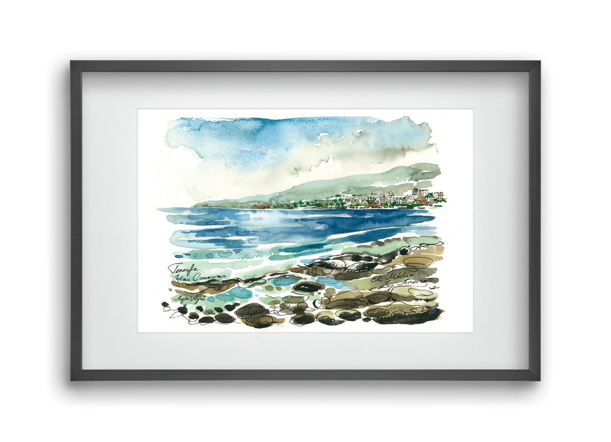 Las Americas, Tenerife, Canary Islands - 2023.05.19., 45x30 cm (30x20 cm), Fekete keret, paszpartuval