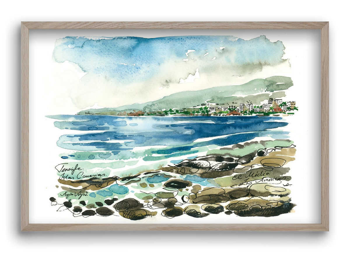 Las Americas, Tenerife, Canary Islands - 2023.05.19., 60x40 cm (60x40 cm), Tölgy keret