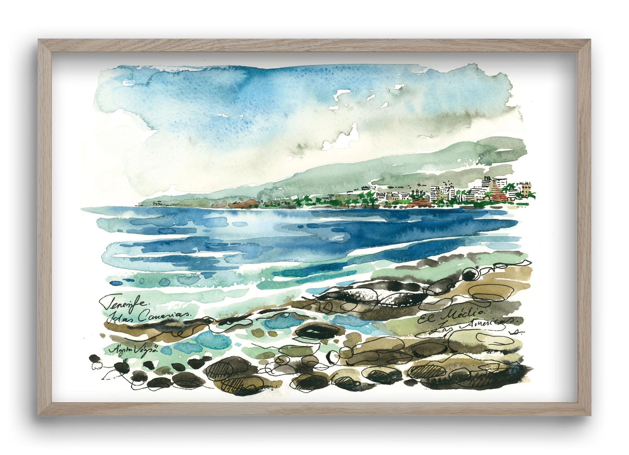 Las Americas, Tenerife, Canary Islands - 2023.05.19., 60x40 cm (60x40 cm), Tölgy keret