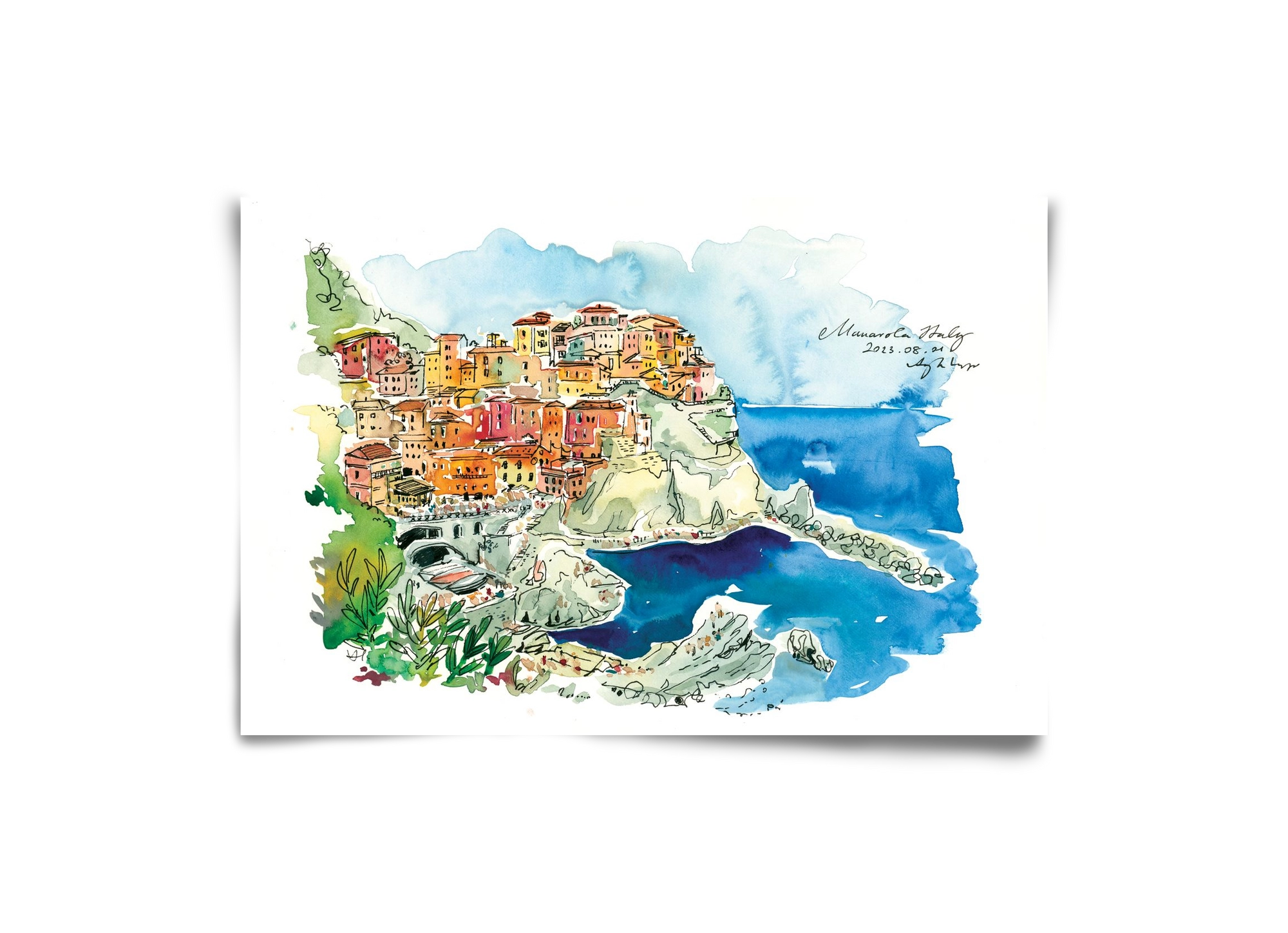 MANAROLA, Cinque Terre, Italy - 2023.08.01., 30x20 cm, Keret nélkül