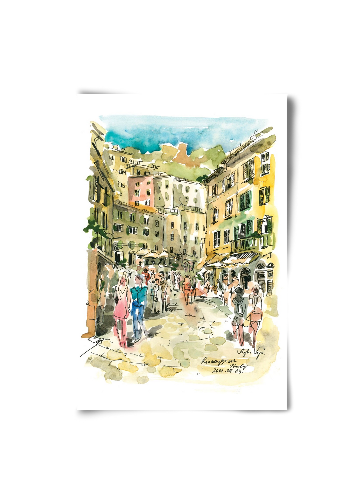 RIOMAGGIORE, Cinque Terre, Italy - 2022.08.03., 20x30 cm, Keret nélkül