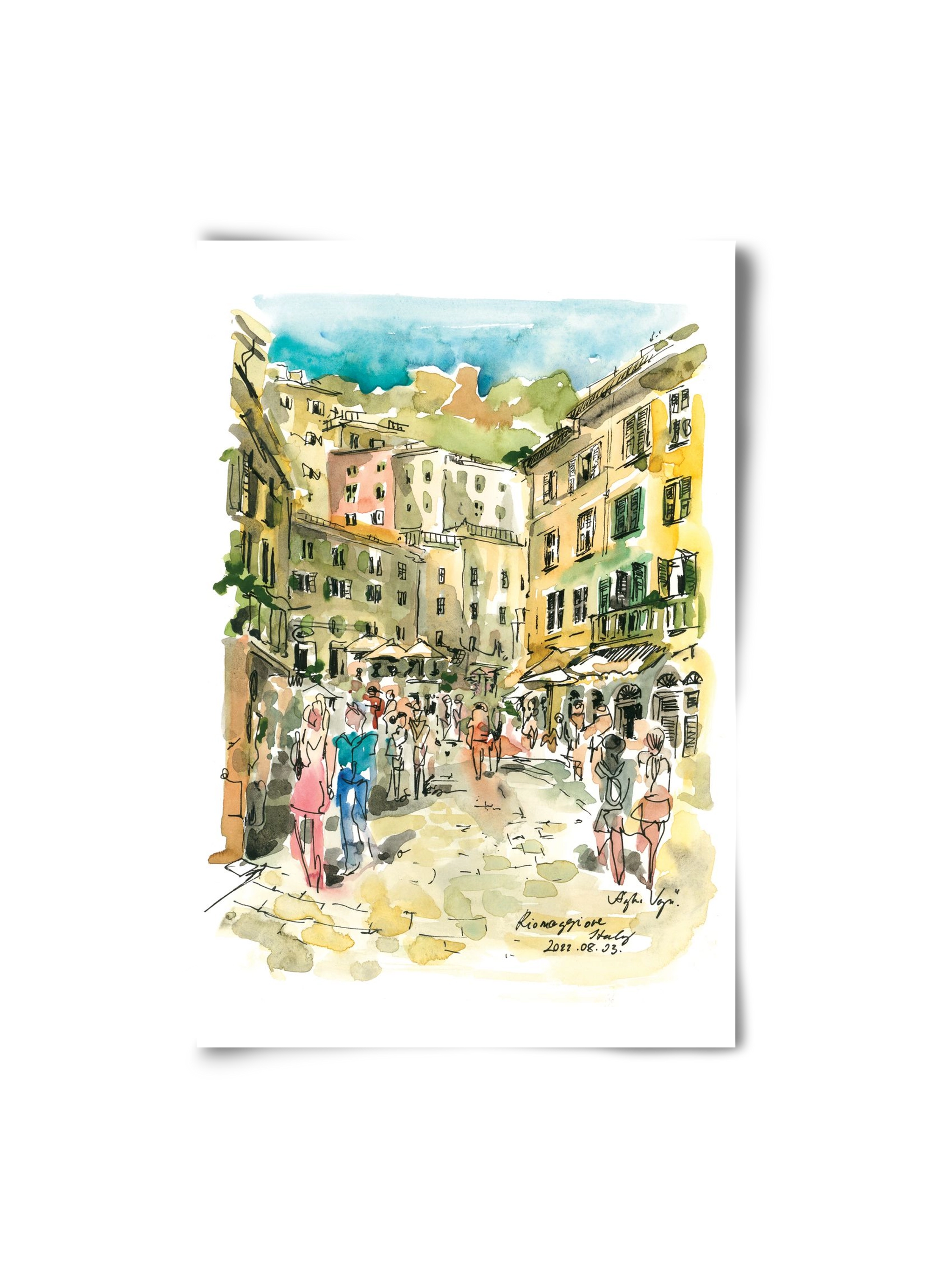 RIOMAGGIORE, Cinque Terre, Italy - 2022.08.03., 20x30 cm, Keret nélkül