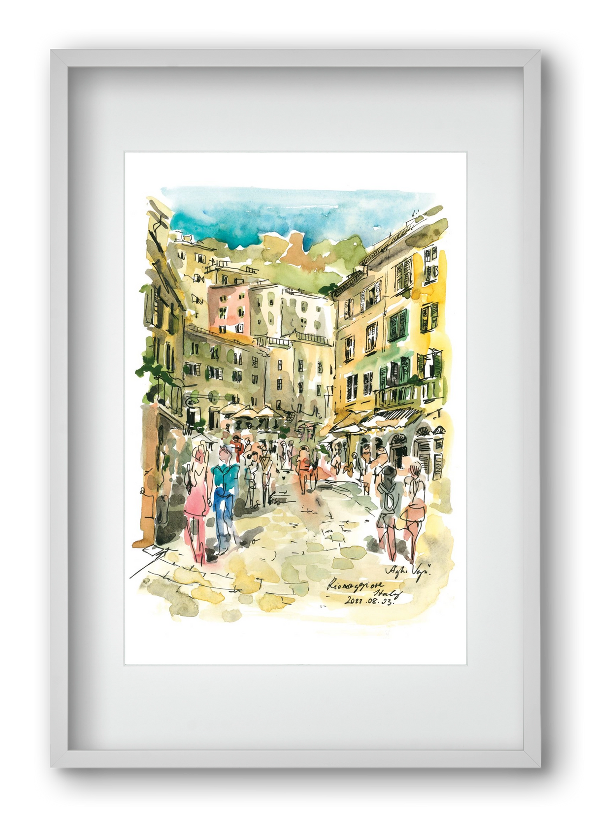RIOMAGGIORE, Cinque Terre, Italy - 2022.08.03., 40x60 cm (30x45 cm), Fehér keret, paszpartuval