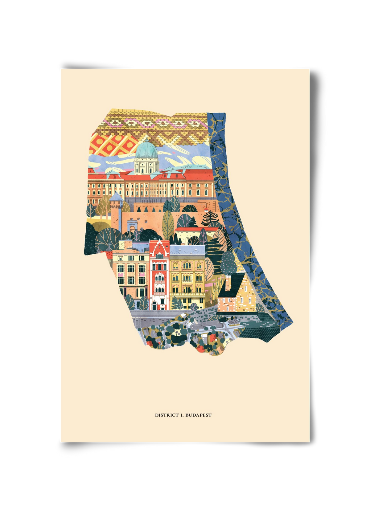 Budapest, I. kerület (B sorozat), 30x45 cm, Keret nélkül