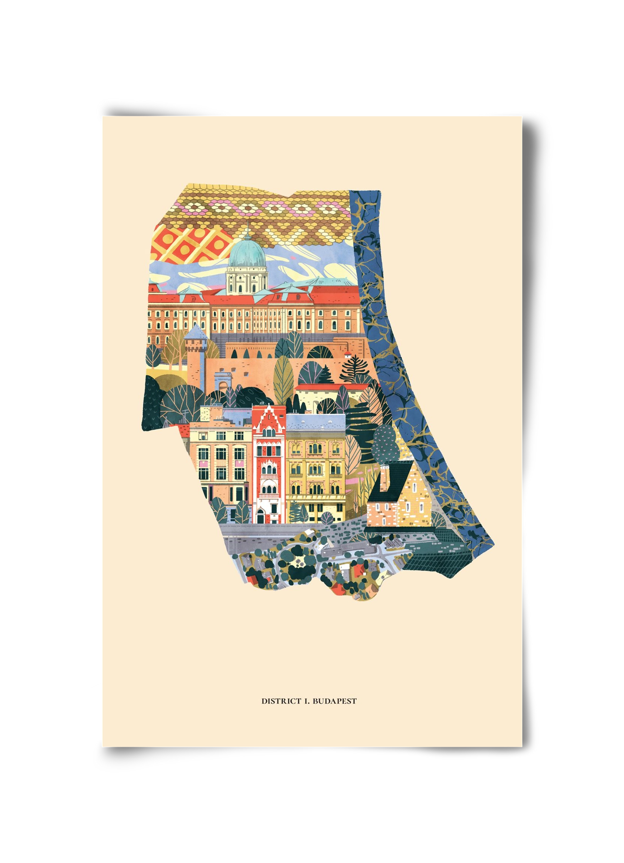 Budapest, I. kerület (B sorozat), 30x45 cm, Keret nélkül