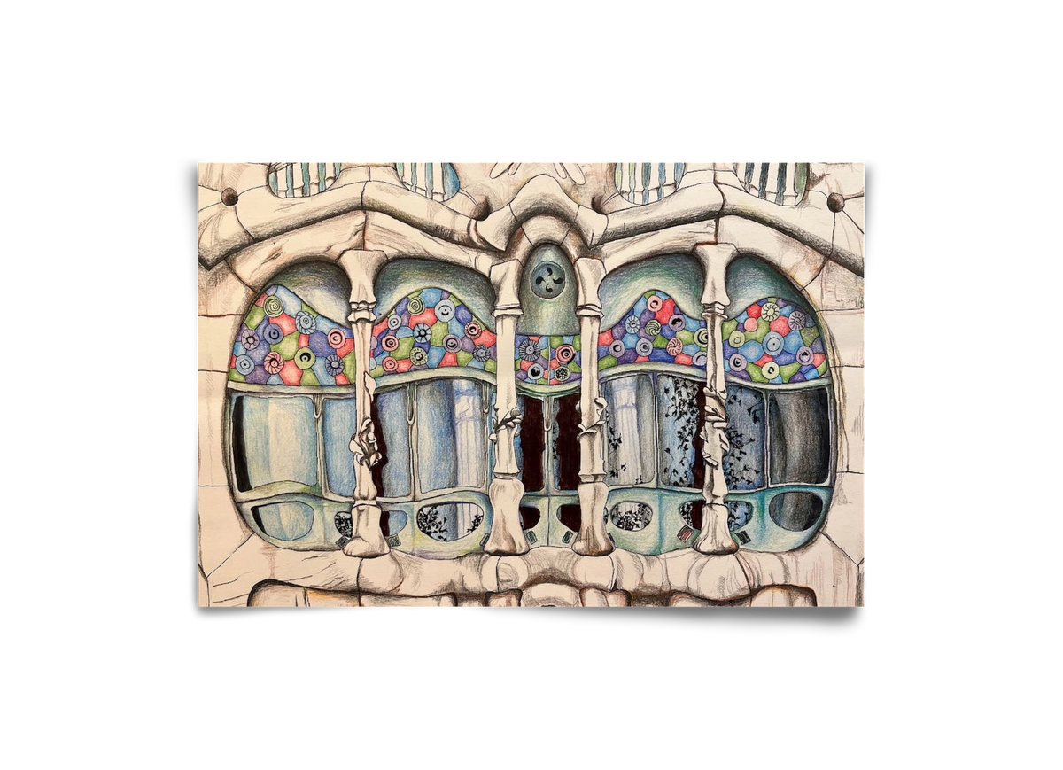 casa batlló, 30x20 cm, Keret nélkül
