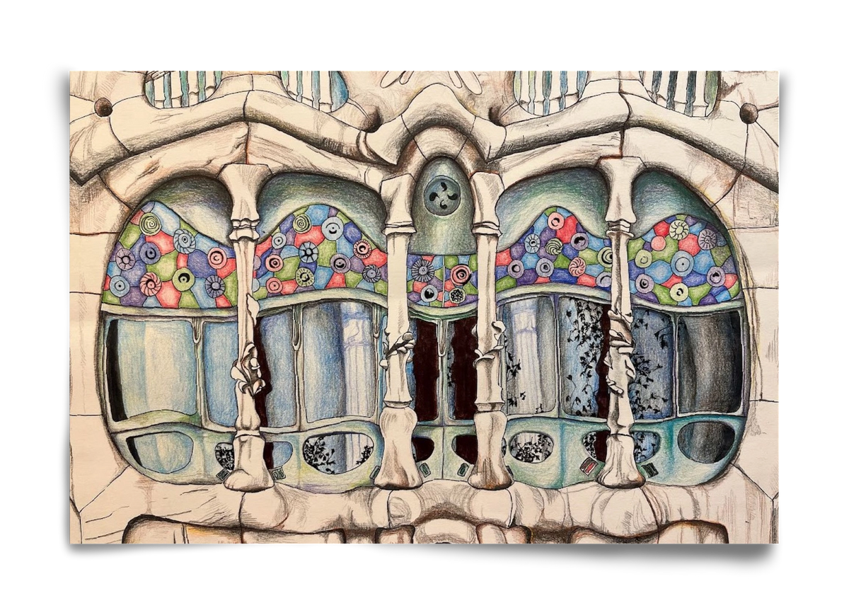 casa batlló, 60x40 cm, Keret nélkül