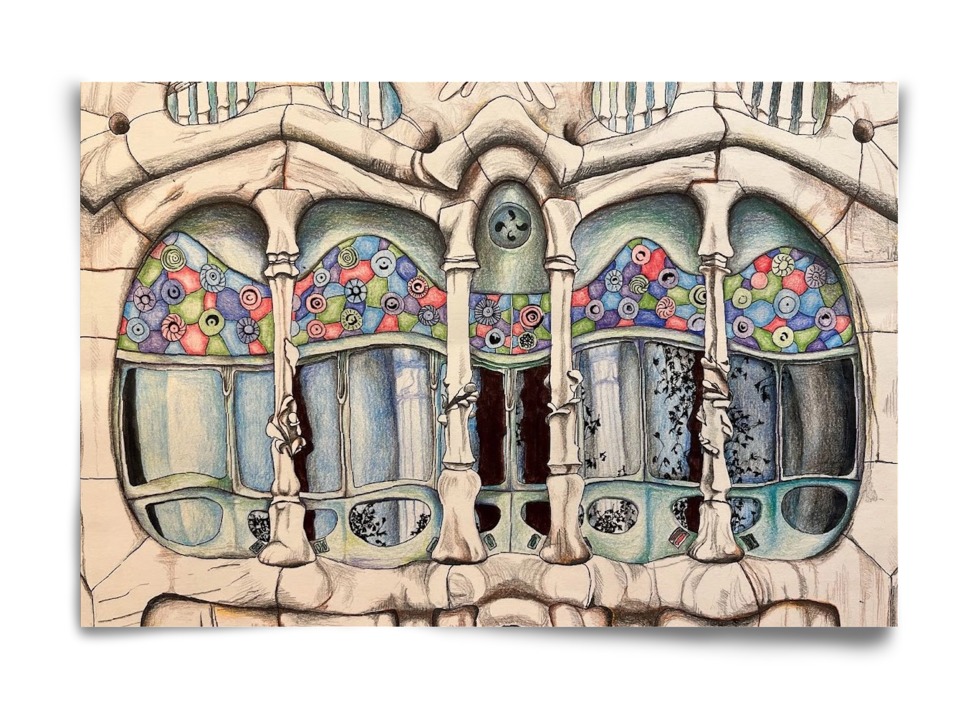 casa batlló, 60x40 cm, Keret nélkül