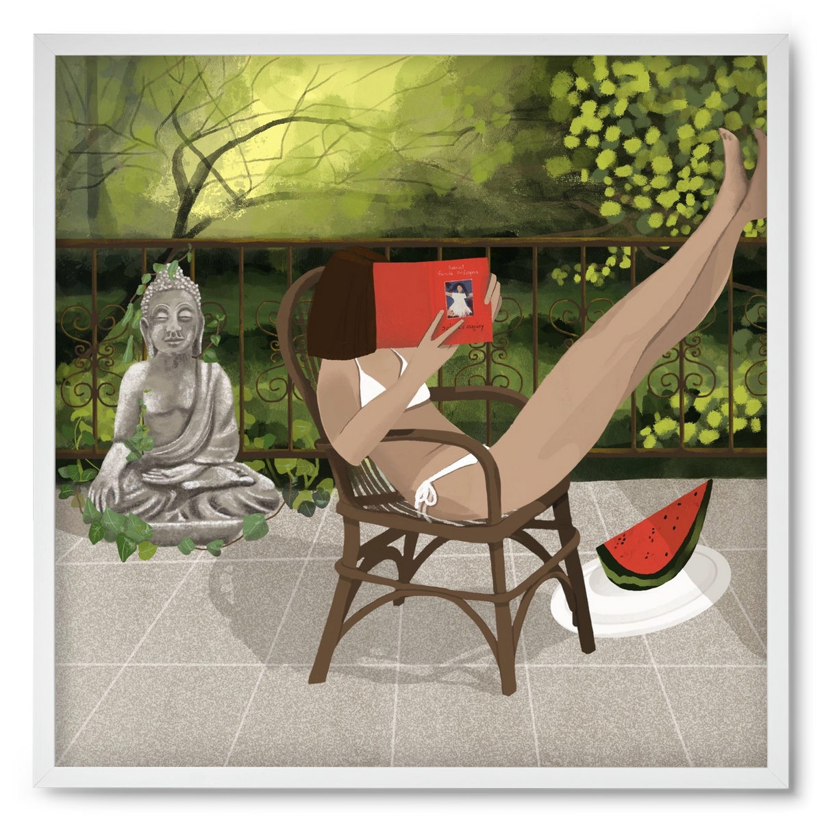 chill, 50x50 cm (50x50 cm), Fehér keret