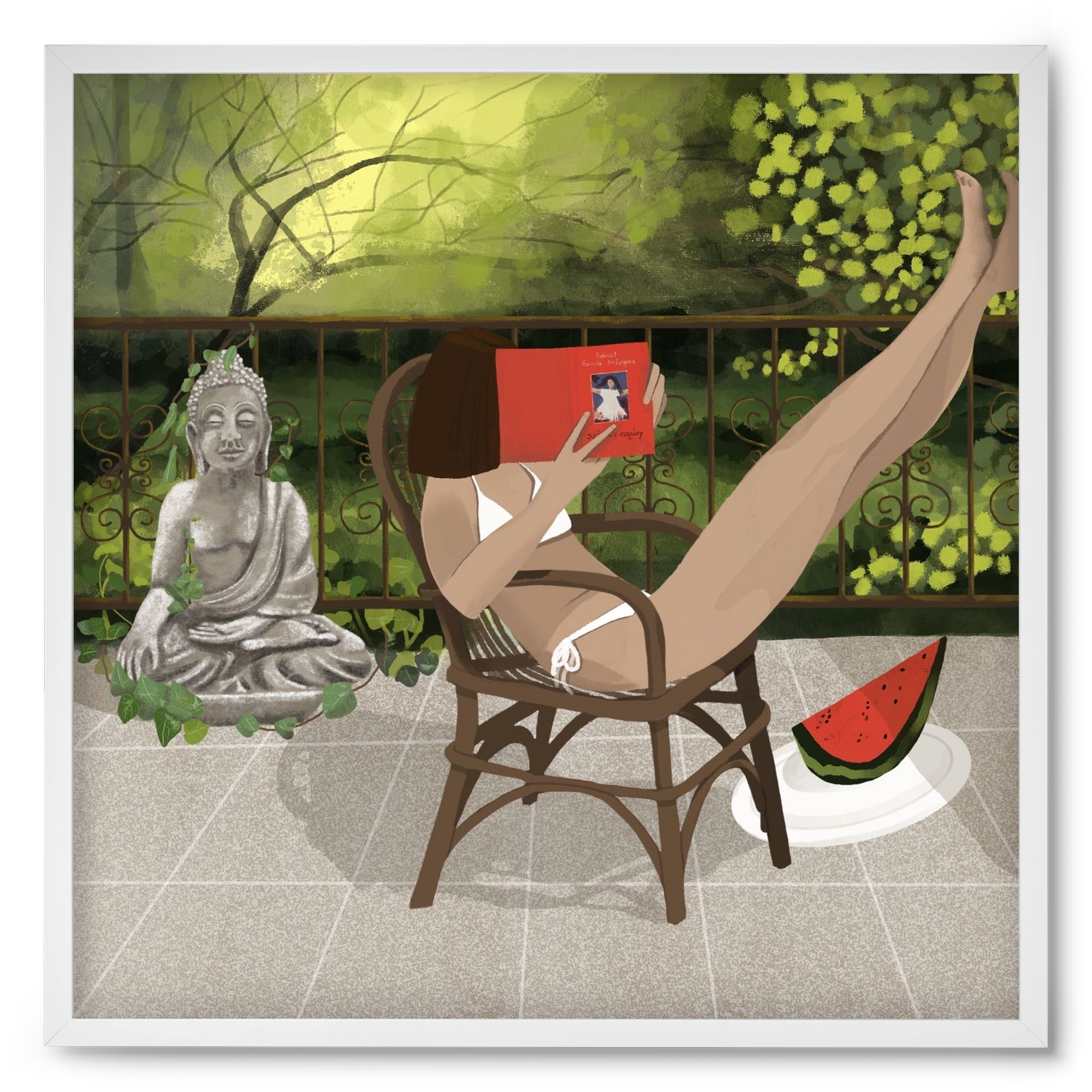 chill, 50x50 cm (50x50 cm), Fehér keret