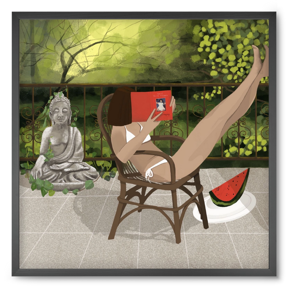 chill, 50x50 cm (50x50 cm), Fekete keret