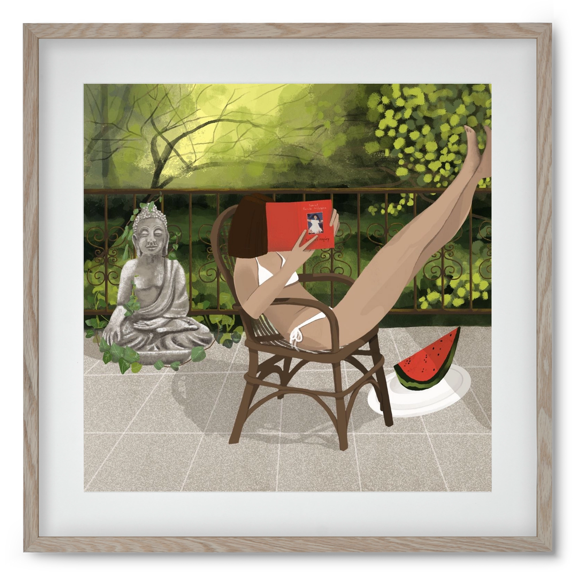 chill, 50x50 cm (40x40 cm), Tölgy keret, paszpartuval