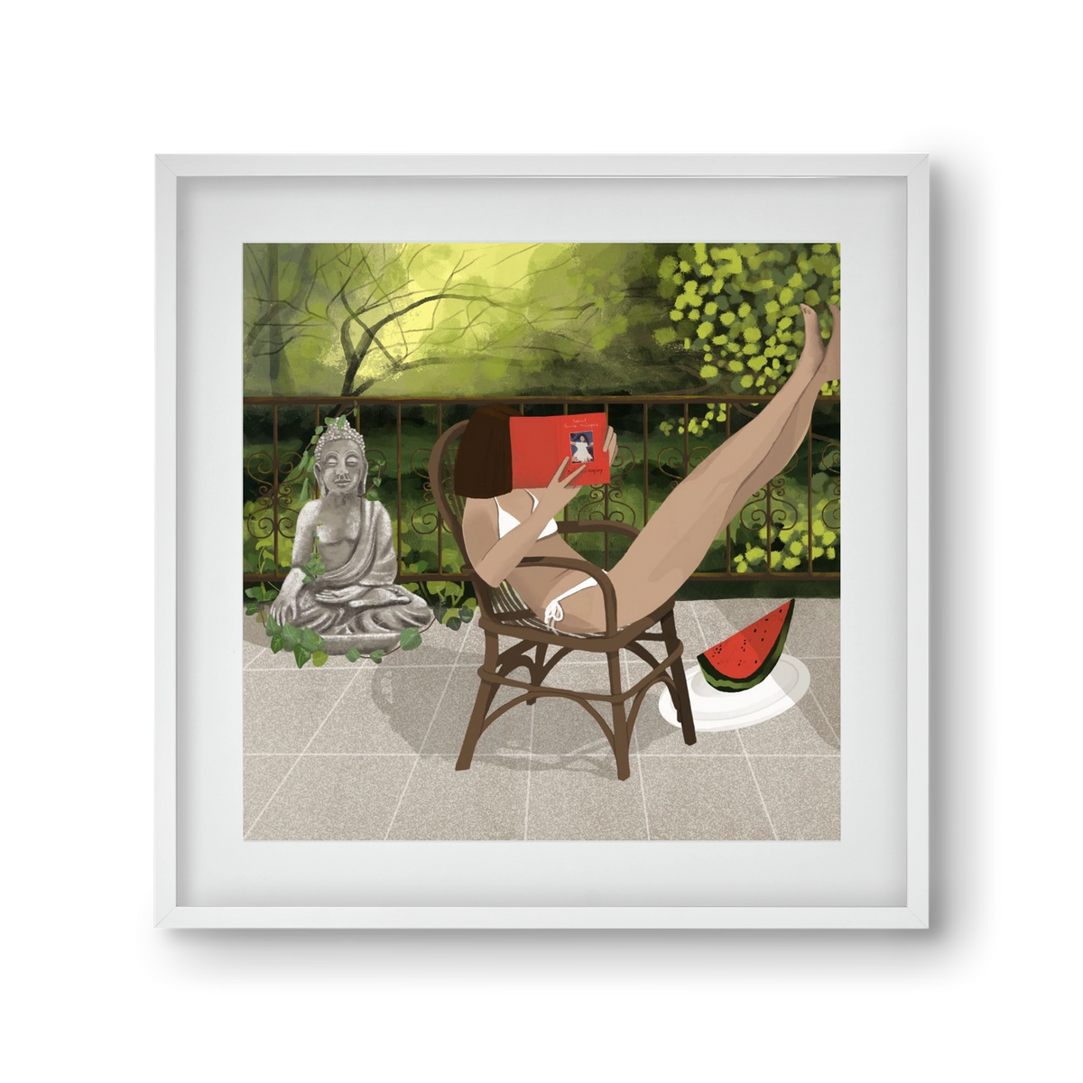 chill, 30x30 cm (20x20 cm), Fehér keret, paszpartuval