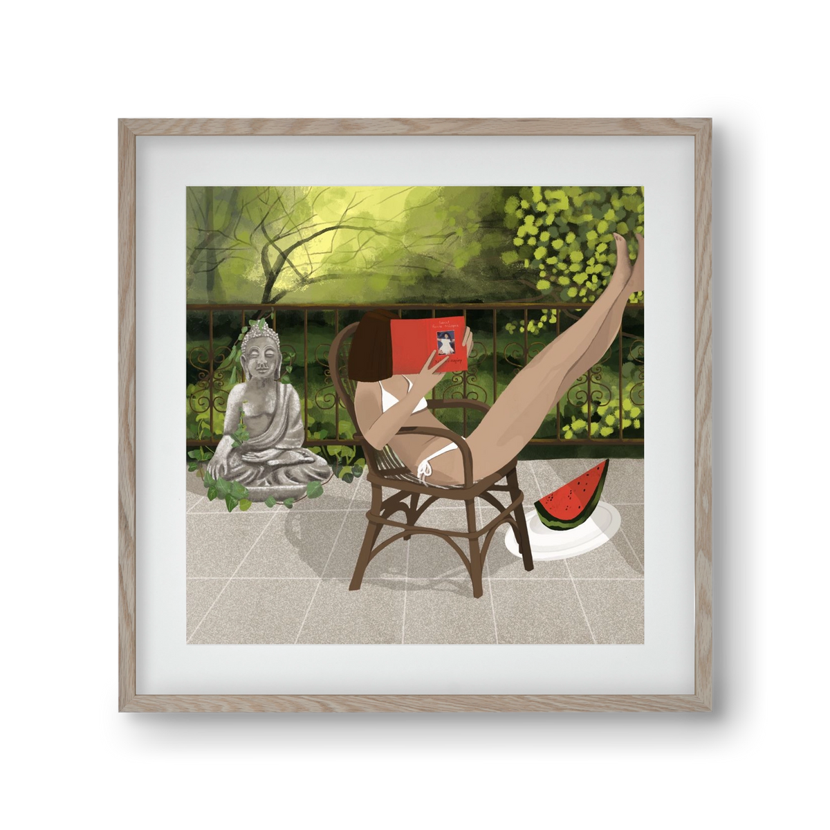 chill, 30x30 cm (20x20 cm), Tölgy keret, paszpartuval