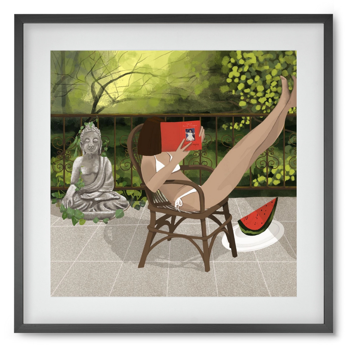 chill, 50x50 cm (40x40 cm), Fekete keret, paszpartuval