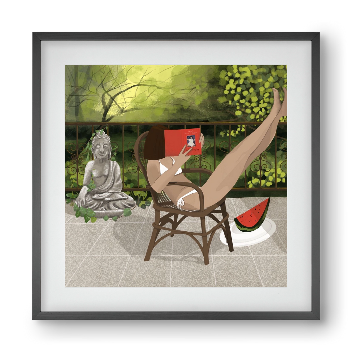 chill, 40x40 cm (30x30 cm), Fekete keret, paszpartuval