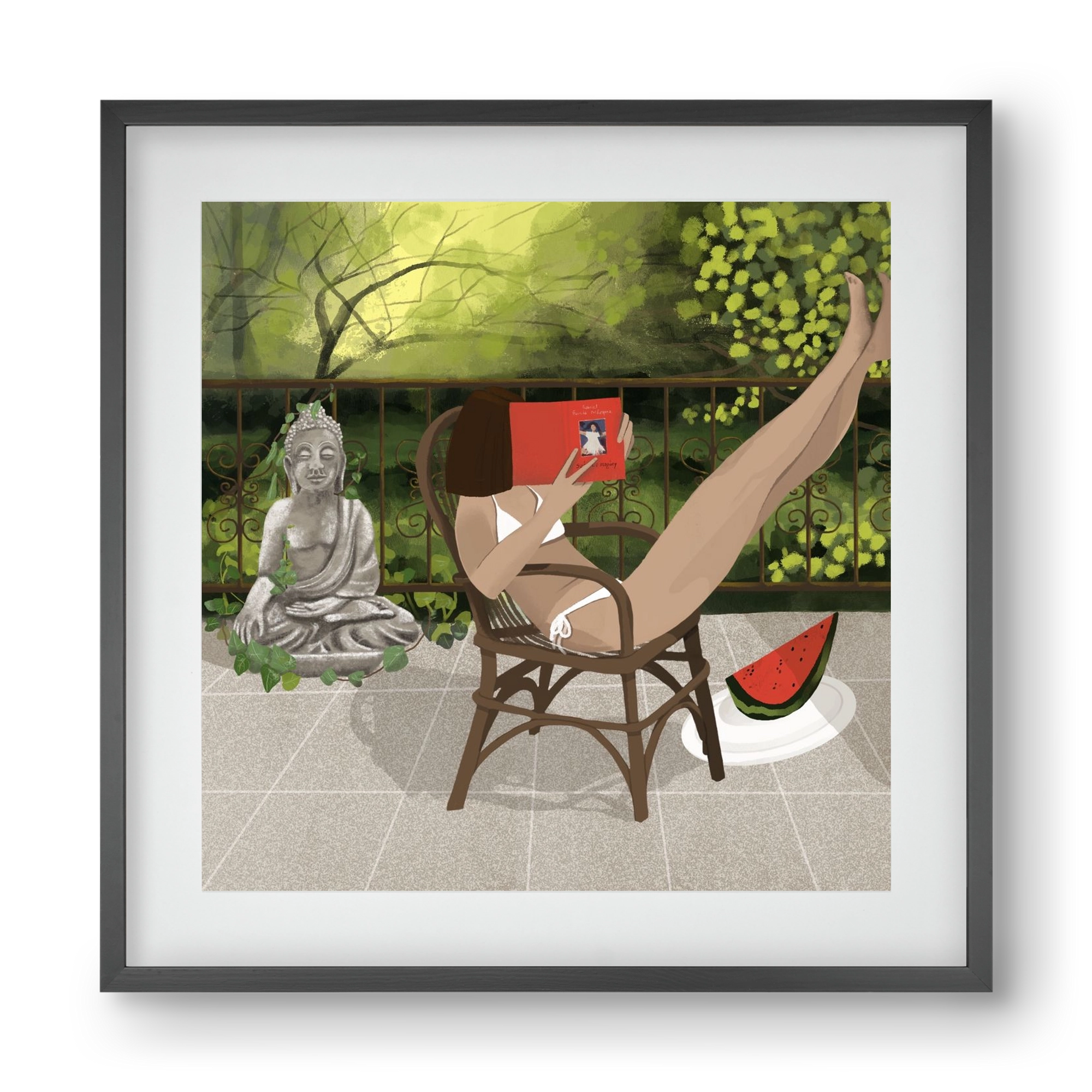 chill, 40x40 cm (30x30 cm), Fekete keret, paszpartuval