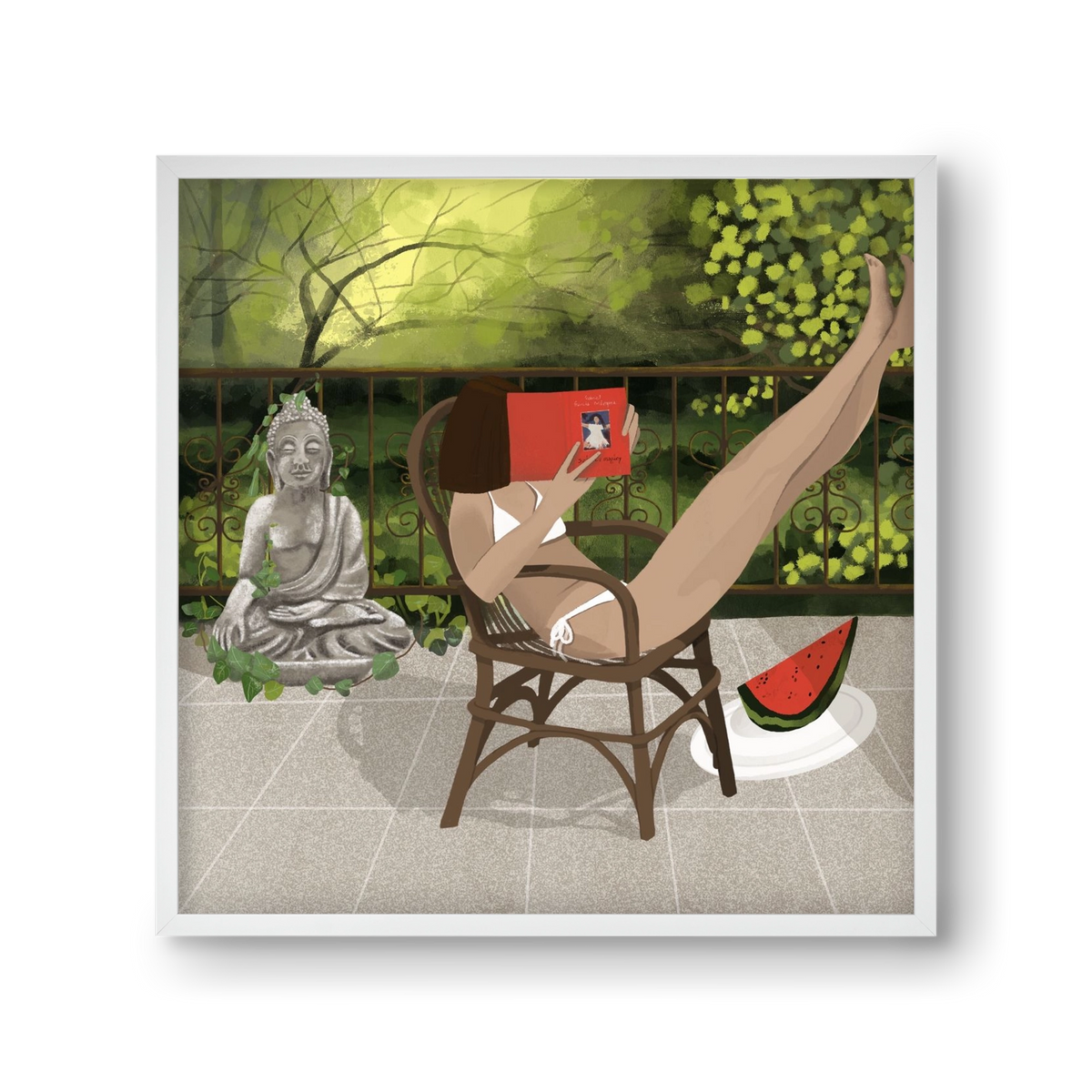 chill, 30x30 cm (30x30 cm), Fehér keret