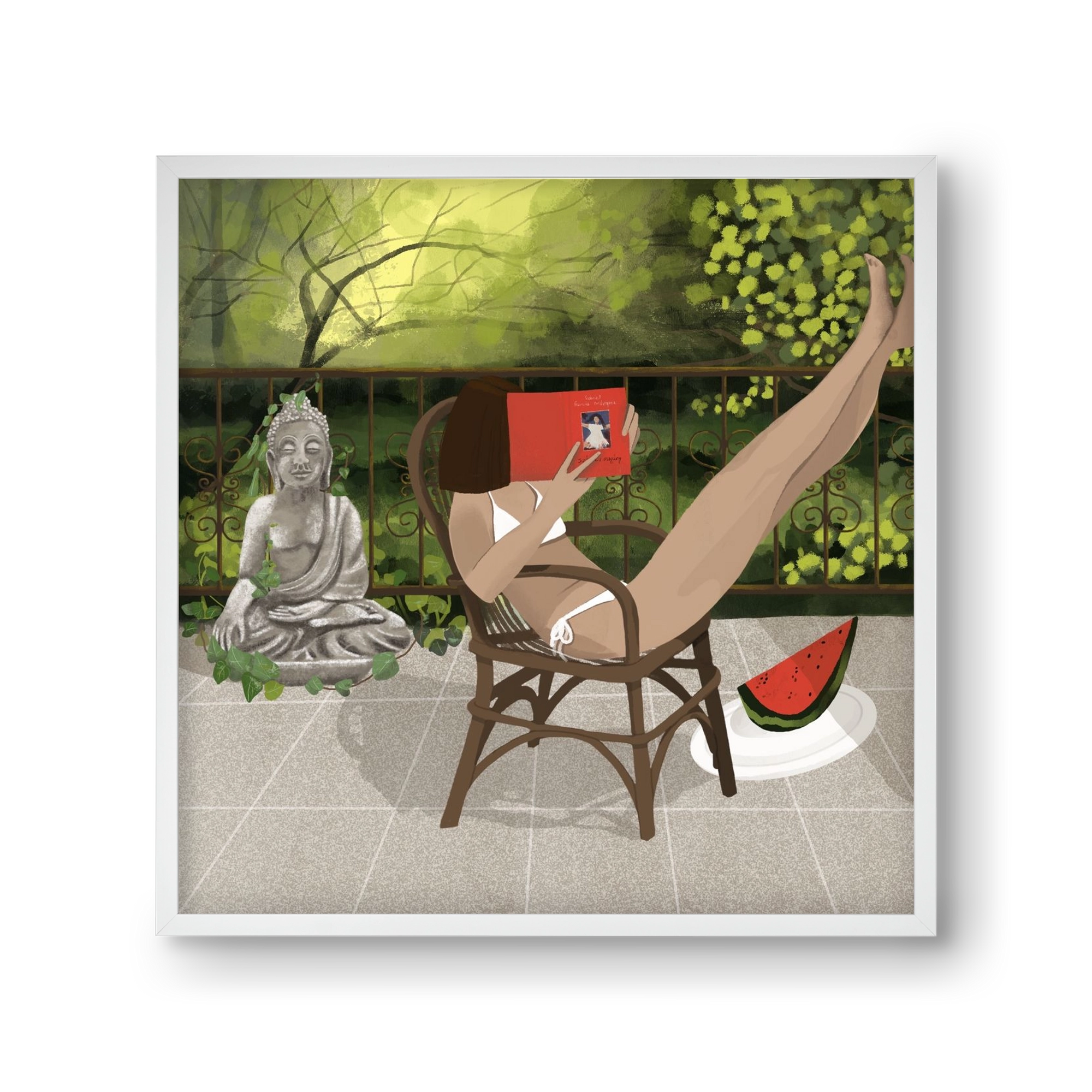 chill, 30x30 cm (30x30 cm), Fehér keret