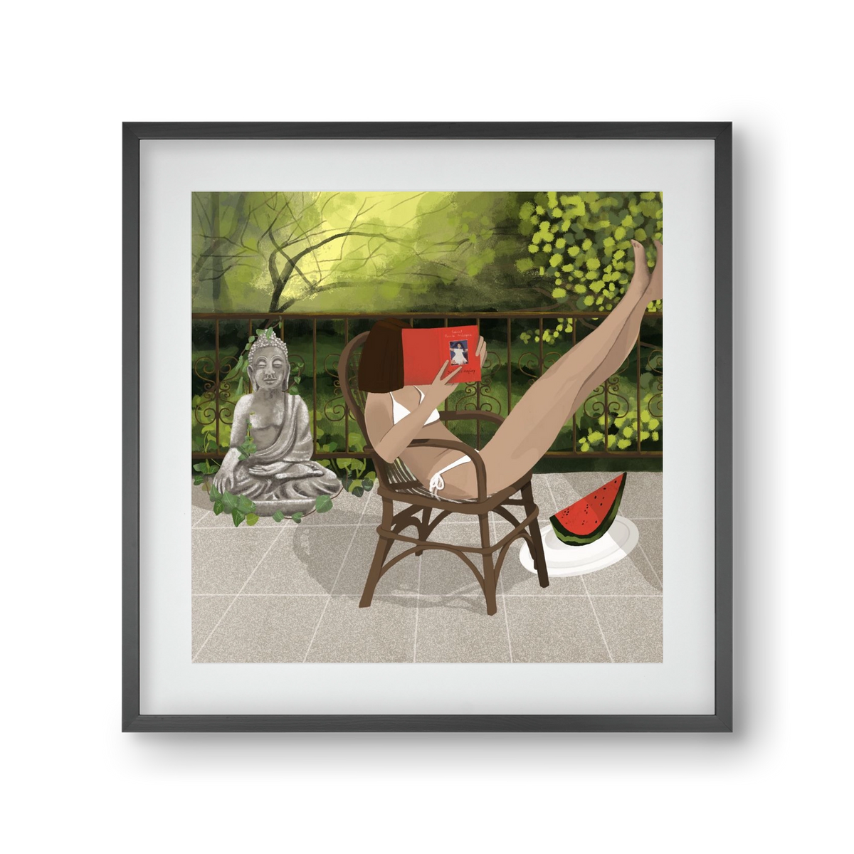 chill, 30x30 cm (20x20 cm), Fekete keret, paszpartuval