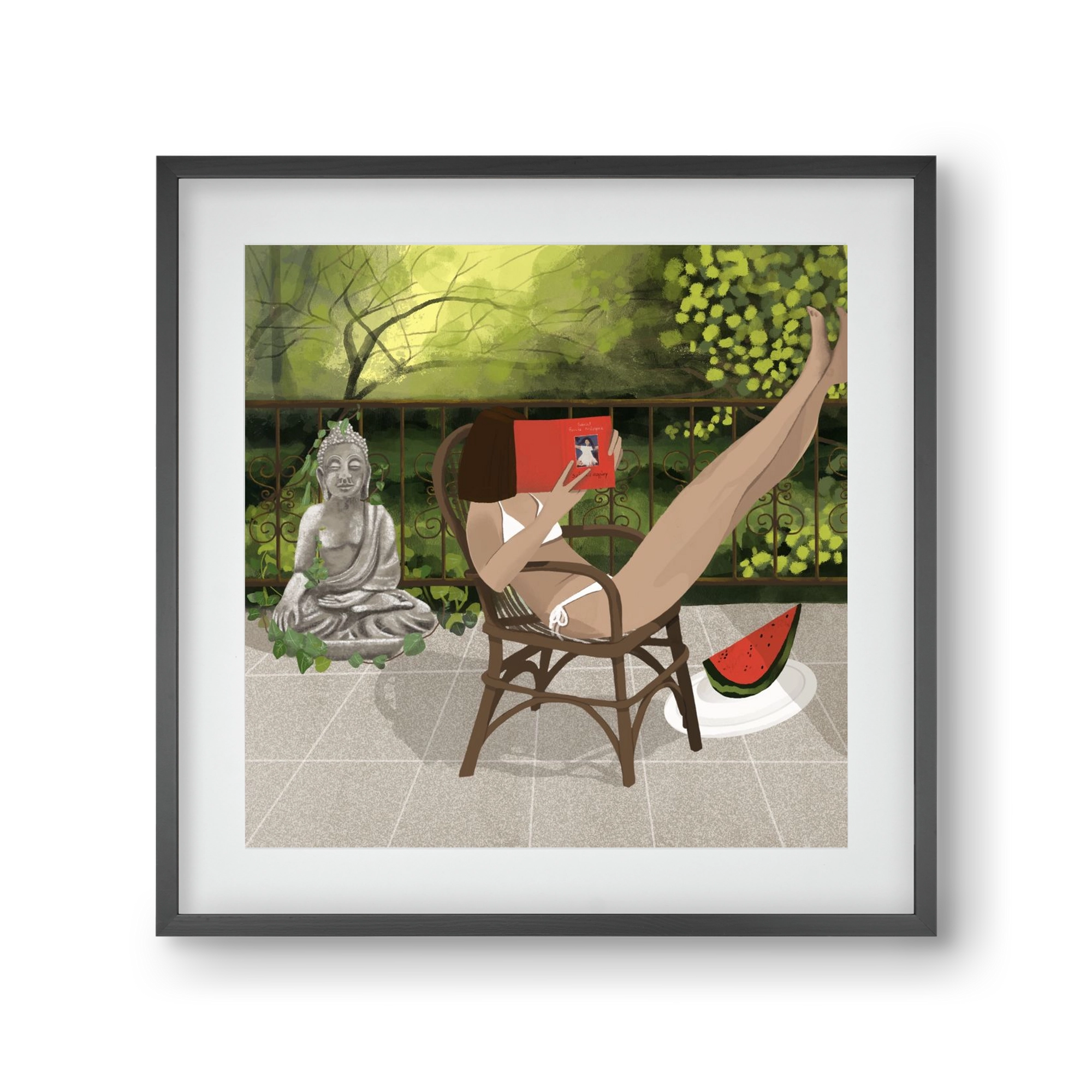 chill, 30x30 cm (20x20 cm), Fekete keret, paszpartuval