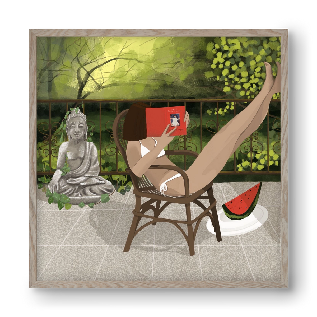 chill, 40x40 cm (40x40 cm), Tölgy keret