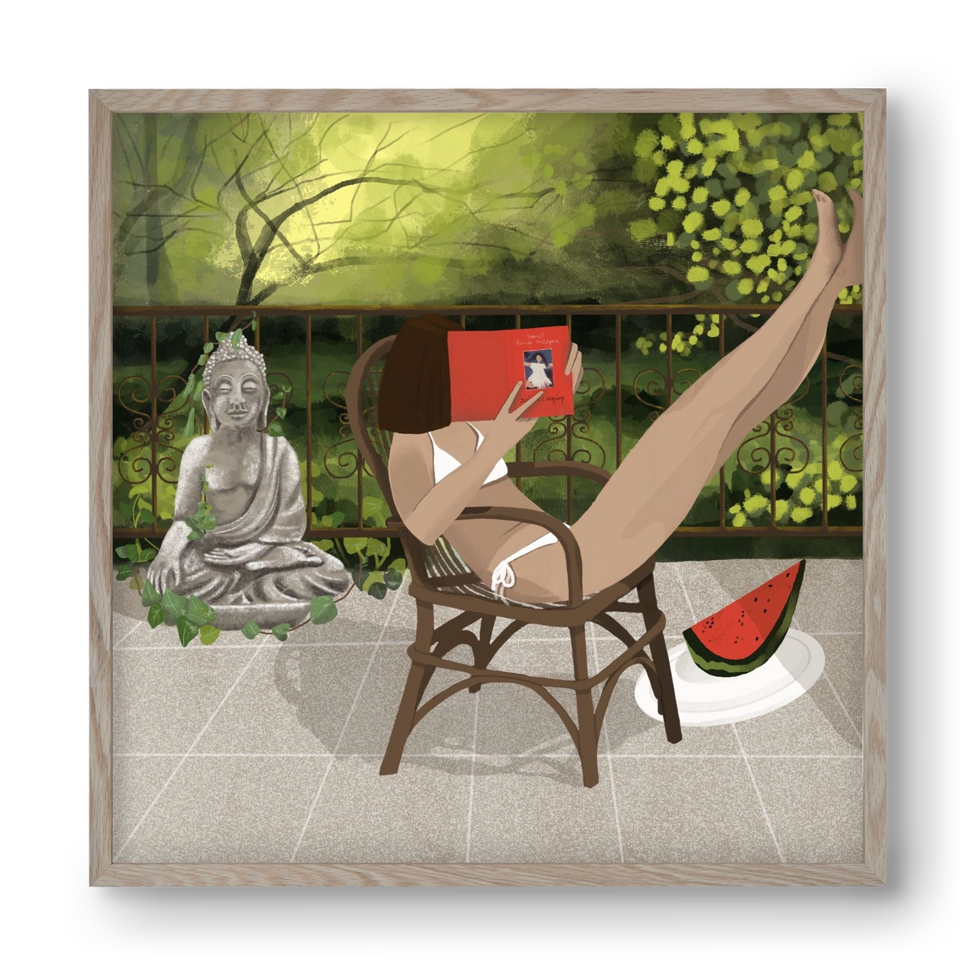 chill, 40x40 cm (40x40 cm), Tölgy keret