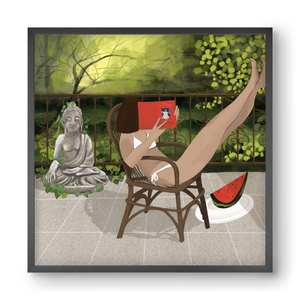 chill, 40x40 cm (40x40 cm), Fekete keret