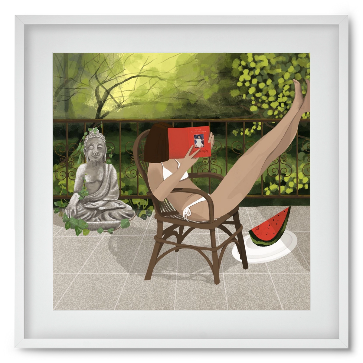 chill, 50x50 cm (40x40 cm), Fehér keret, paszpartuval