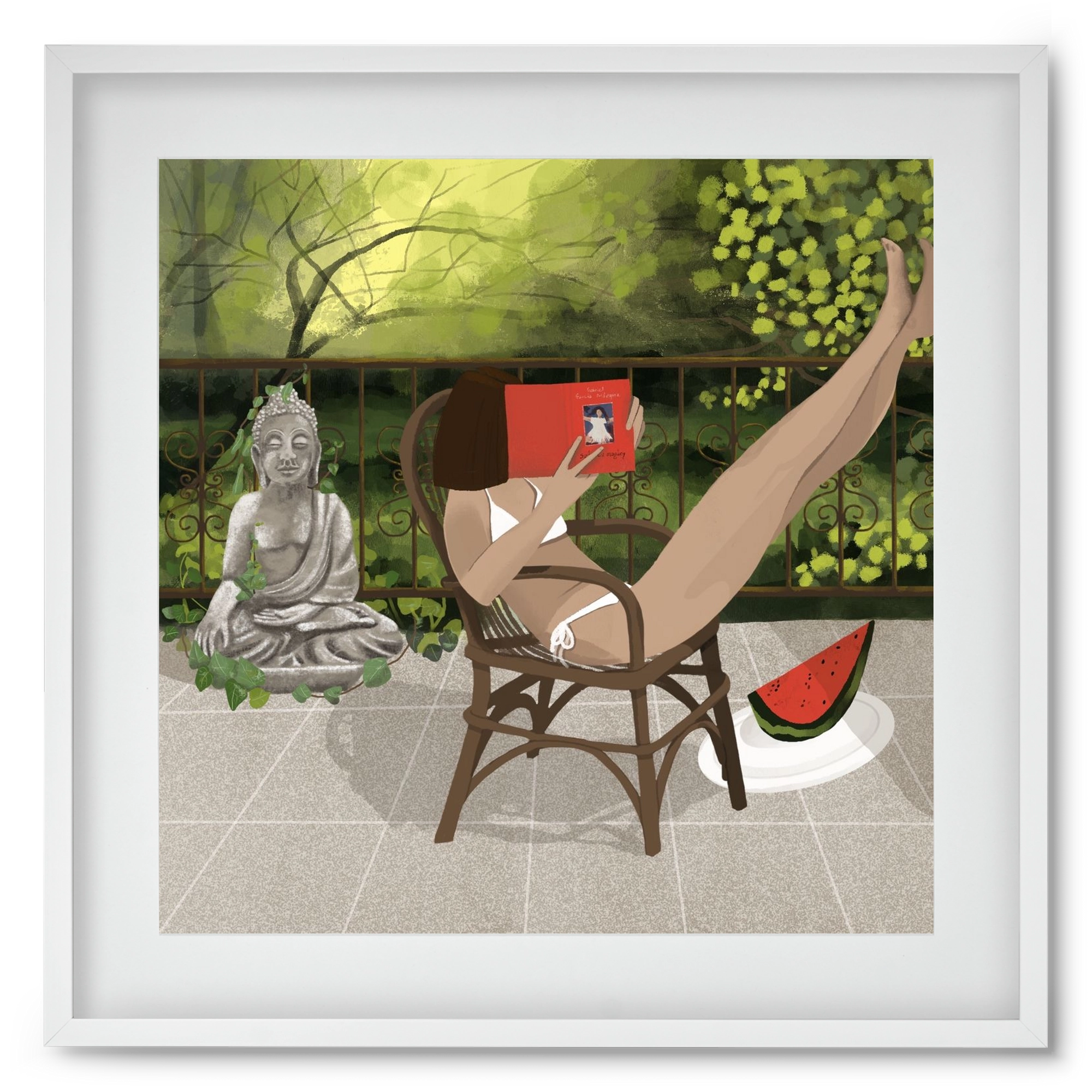 chill, 50x50 cm (40x40 cm), Fehér keret, paszpartuval