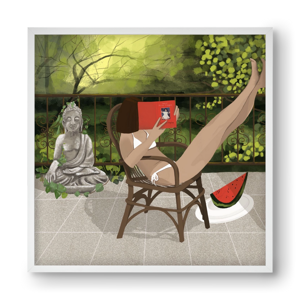 chill, 40x40 cm (40x40 cm), Fehér keret