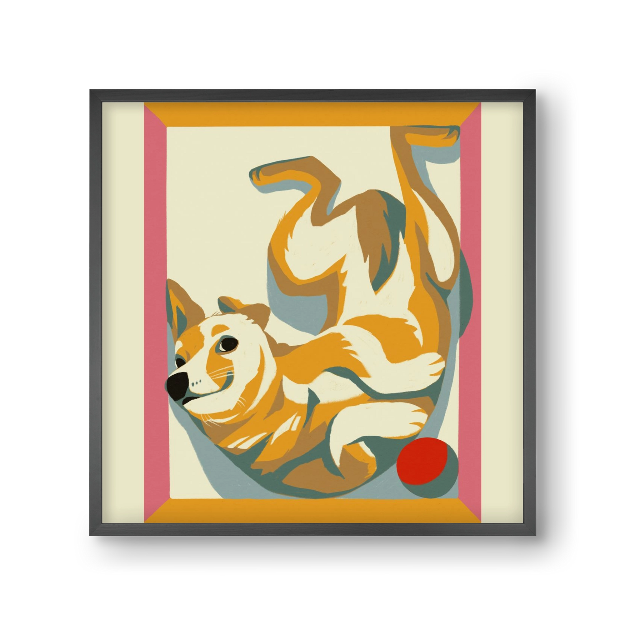 Rozi, 30x30 cm (30x30 cm), Fekete keret