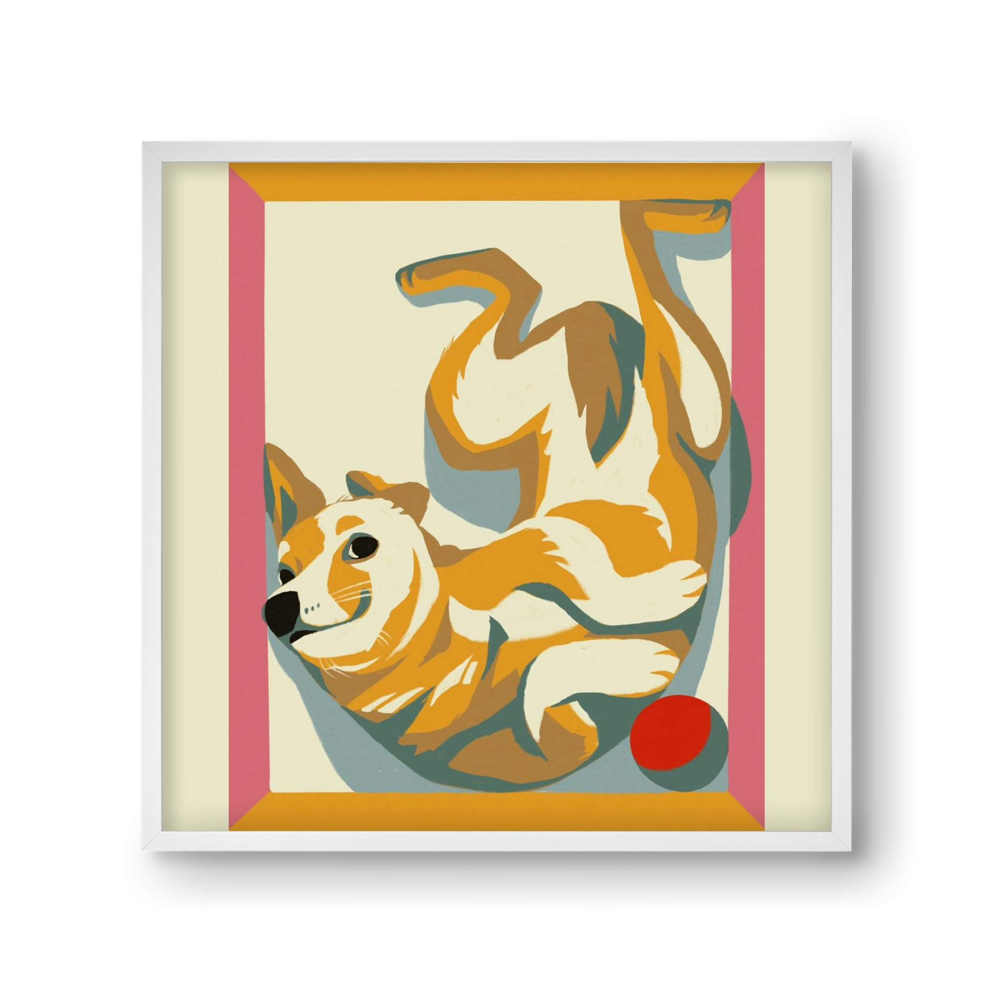 Rozi, 30x30 cm (30x30 cm), Fehér keret