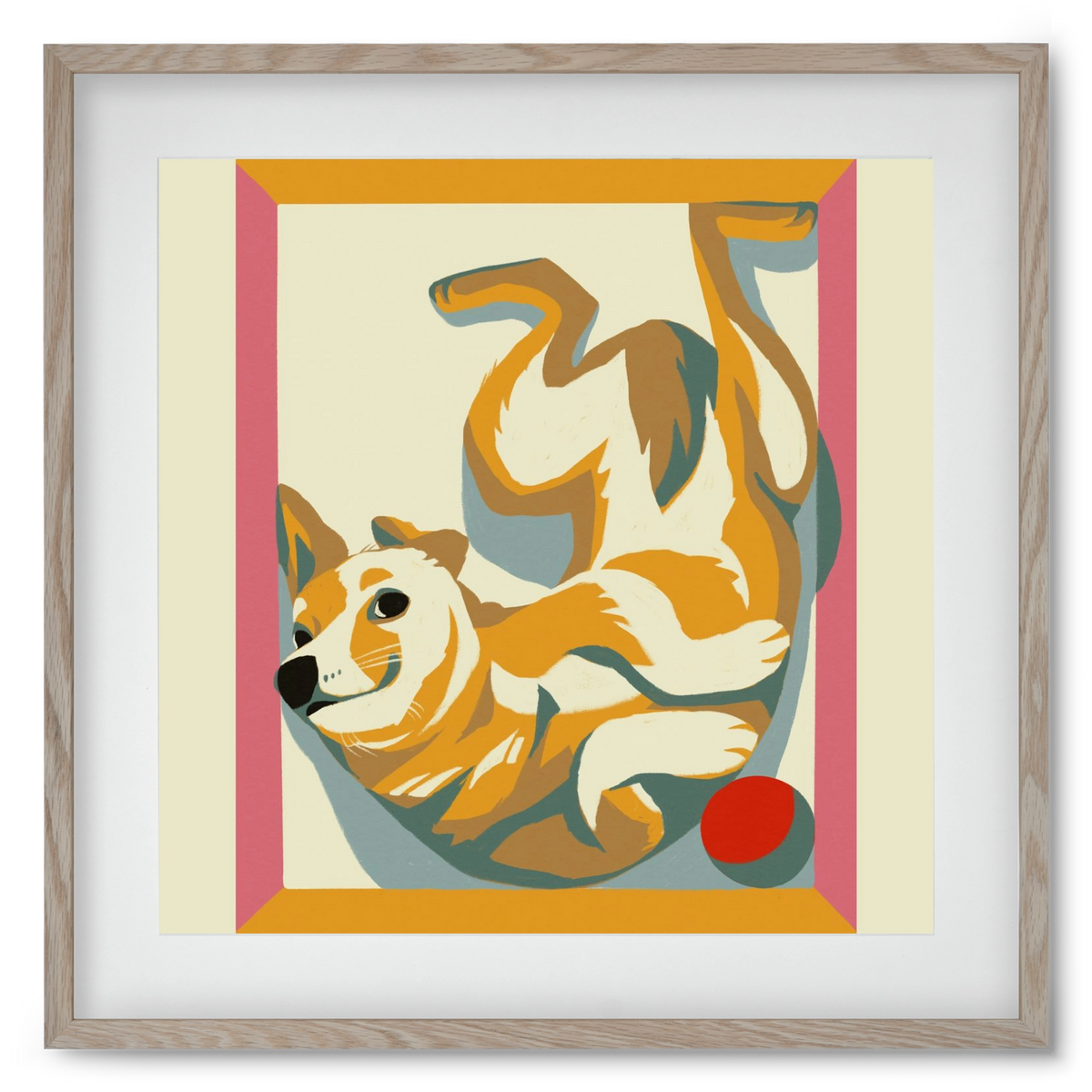 Rozi, 50x50 cm (40x40 cm), Tölgy keret, paszpartuval