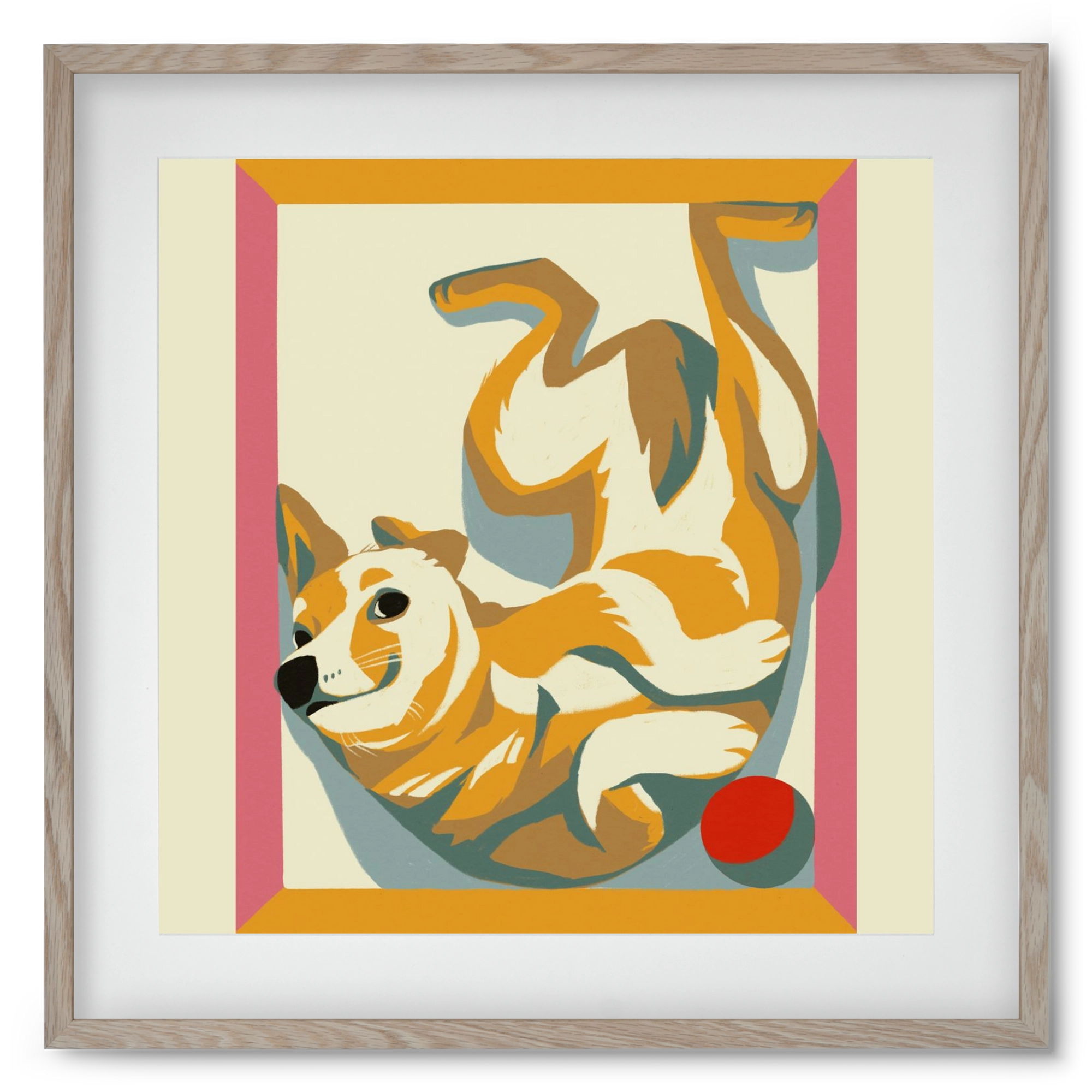 Rozi, 50x50 cm (40x40 cm), Tölgy keret, paszpartuval