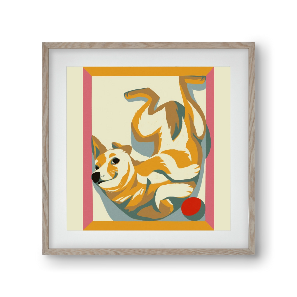 Rozi, 30x30 cm (20x20 cm), Tölgy keret, paszpartuval