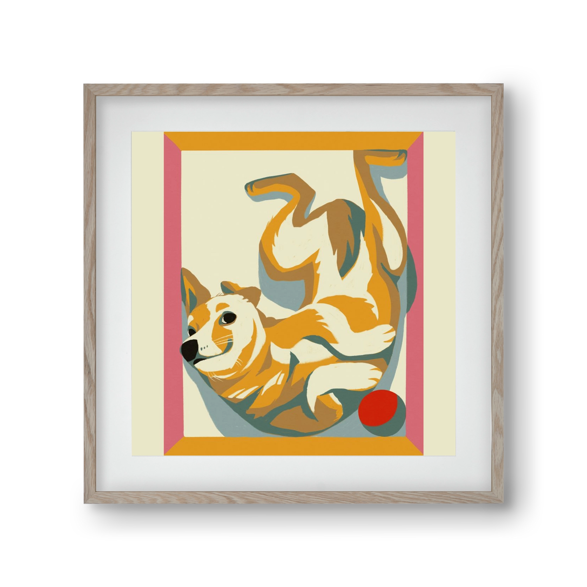 Rozi, 30x30 cm (20x20 cm), Tölgy keret, paszpartuval